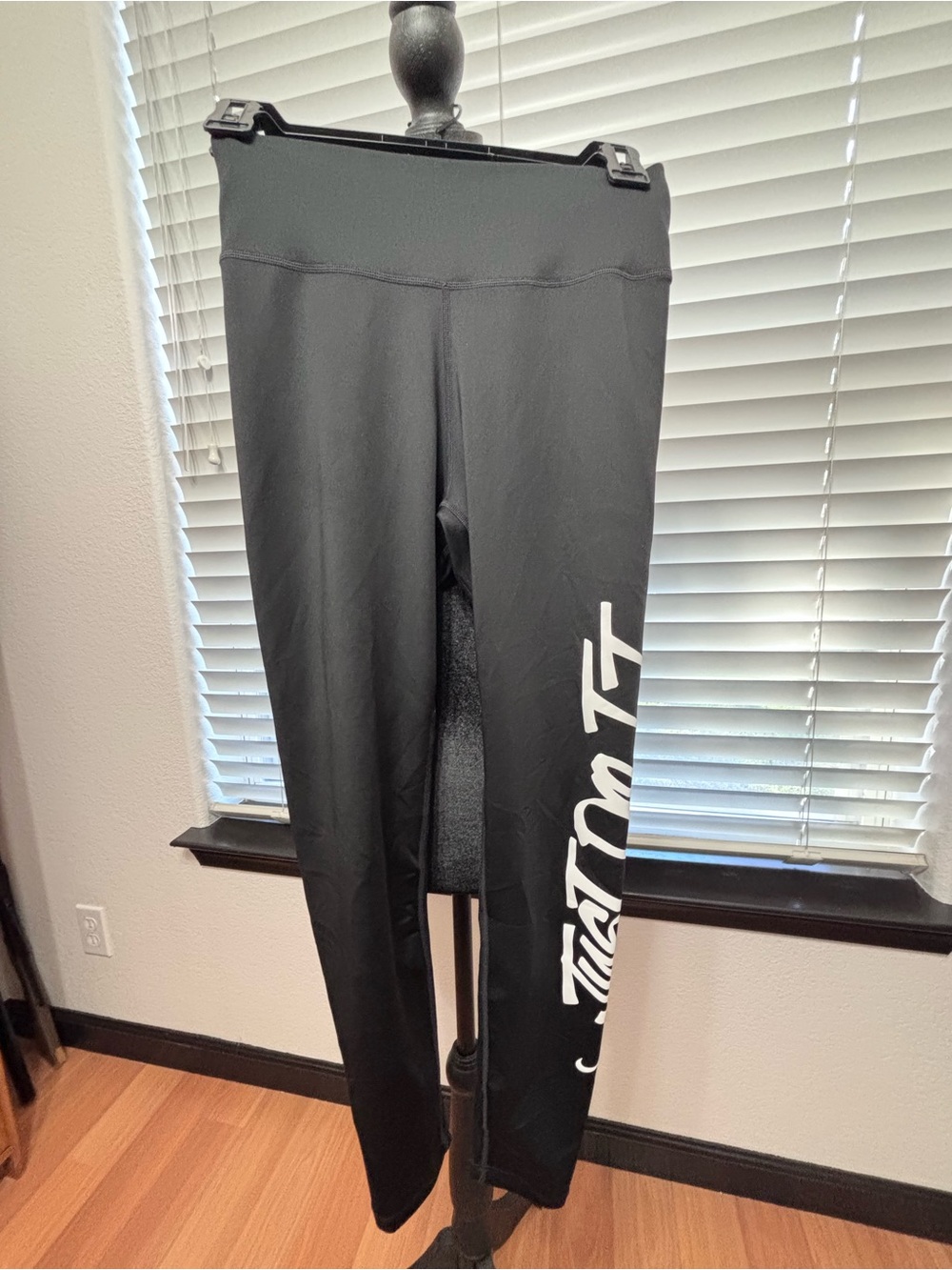 Nike Dri-FIT Just Do It Black Mesh Panel Leggings Women’s Small